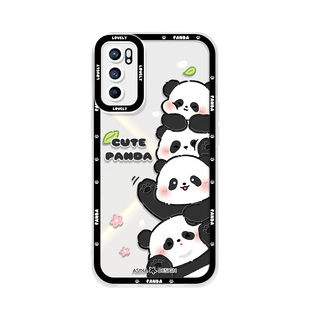 熊猫堆高高适用opporeno8手机壳新款reno10pro透明超薄reno6pro+防摔可爱reno5女款Reno9卡通7软硅胶4se全包