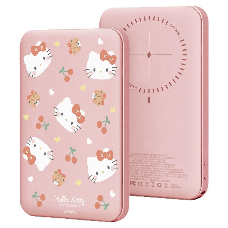 GARMMA三丽鸥hellokitty充电宝磁吸超薄小巧便携式新款无线快充iPhone16可带上高铁火车移动电源适用苹果专用