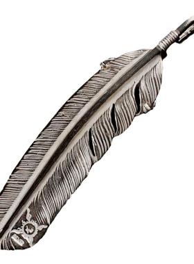 高桥吾郎手工制作纯银羽毛吊坠