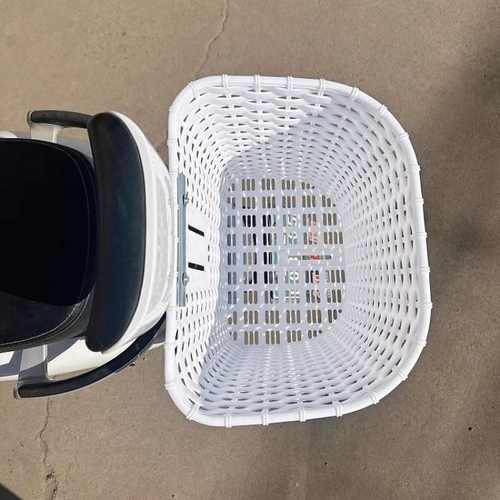 电摩车后置车筐电动踏板车后尾挂篮加大书包车篓后用靠背菜篮挂篮