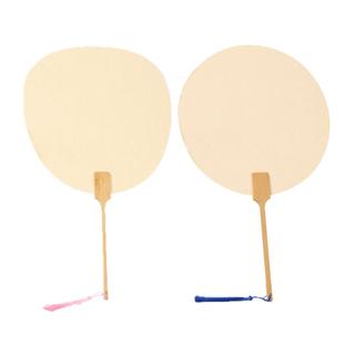 加厚空白文创宣纸团扇双面纸扇半生熟白色卡纸扇面手绘画扇子定制