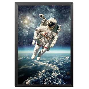 航天太空火箭宇宙飞船宇航员卫星太空贴画挂画墙画装饰画海报相框