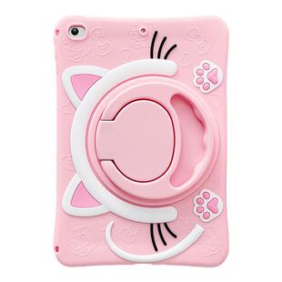 适用苹果ipadAir5保护套儿童硅胶壳10.9英寸可360°旋转手提7代8代9代 2021新款Mini6支撑8.3iPadpro11保护套