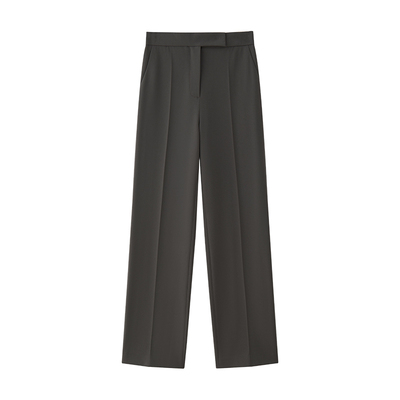 高腰进口三醋酸收胯阔腿西裤