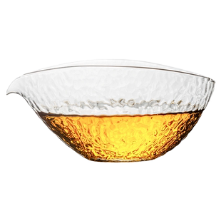 美斯尼玻璃公道杯高硼硅加厚分茶器锤纹公杯日式茶海功夫茶具配件