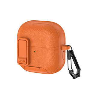 BKHK适用华为freeclip2耳机壳新款2代皮纹支架保护套TPU软壳耳夹耳机仓弹扣保护壳全包防摔外壳挂钩diy绳链孔