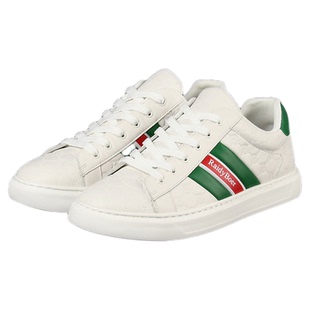 【牛皮革】RaidyBoer/雷迪波尔2025年男撞色条纹压印休闲板鞋2003