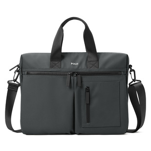 Polo公文包男休闲简约电脑文件包多功能单肩斜挎包商务出差手提包