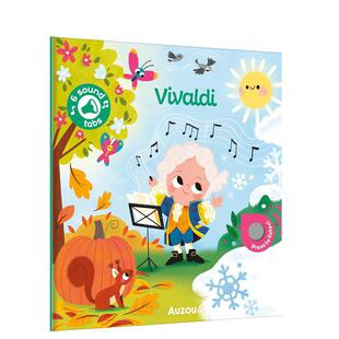 【预售】【我的音乐世界发声书】维瓦尔第英文儿童趣味Auzou进口原版书纸板书3岁-6岁My World of Music VivaldiAuzou