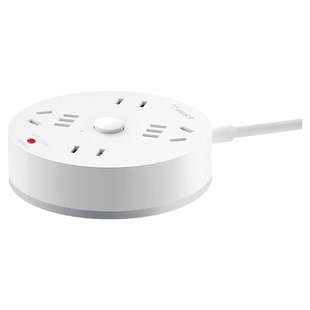 公牛插座学生宿舍圆形插排USB插线板插板带线家用多位免打孔正品