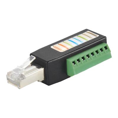 RJ45母头RJ45带线免焊转接头