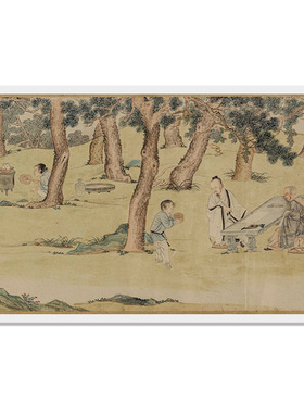 仇英赵孟頫写经古代名画宣纸