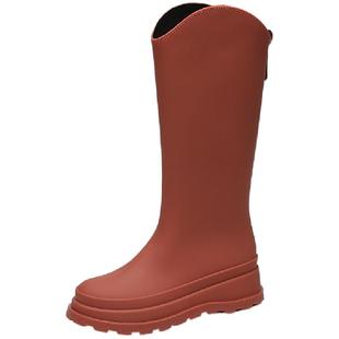 雨鞋女时尚冬外穿水鞋成人加绒高筒雨靴防水防滑新款胶鞋长筒靴子