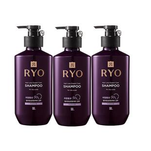【自营】Ryo紫吕洗发水400ml*3防脱固发滋养控油去屑清洁护理进口