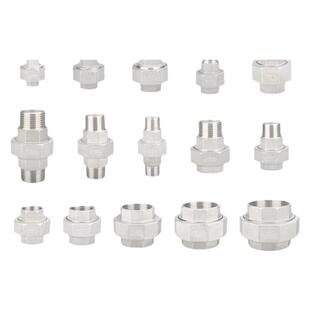 304不锈钢内外丝直通活接密封通水管接头由任由令内外丝4/6分/1寸