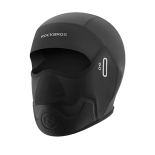 洛克兄弟骑行面罩摩托车头套防摔护垫冰丝防晒透气男装备护脸面巾