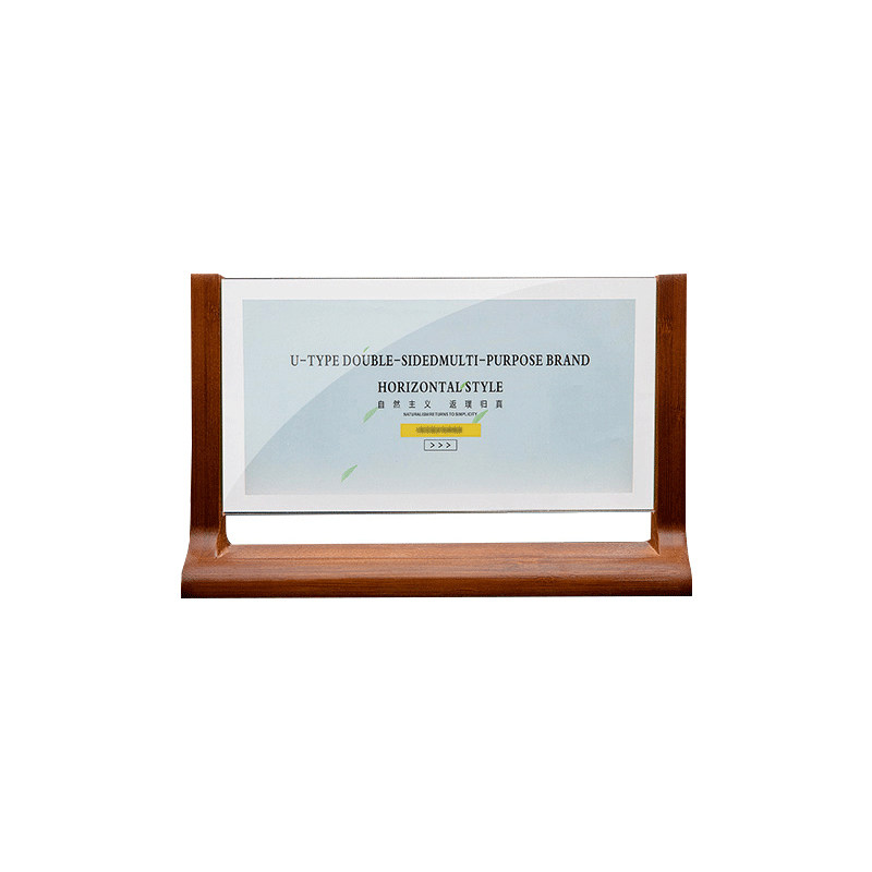 实木桌牌复古亚克力台卡双面台签茶室台牌酒店餐厅菜单价格展示牌婚礼座位席卡中式桌签桌面广告立牌