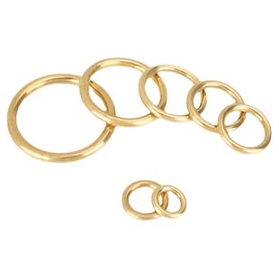 黄铜实心无缝铜环铜圈黄铜圆圈箱包皮具DIY圆环无接口圆环铜圈环