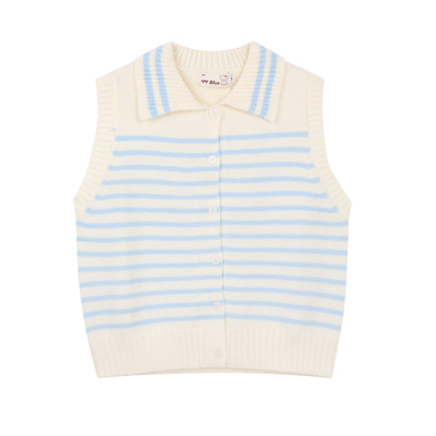 FFBLUE翻领针织马甲宽松T恤