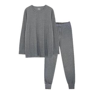 帝日斯诺2024男士全棉抗菌亲肤秋冬两件保暖纯色内衣套装柔软薄款