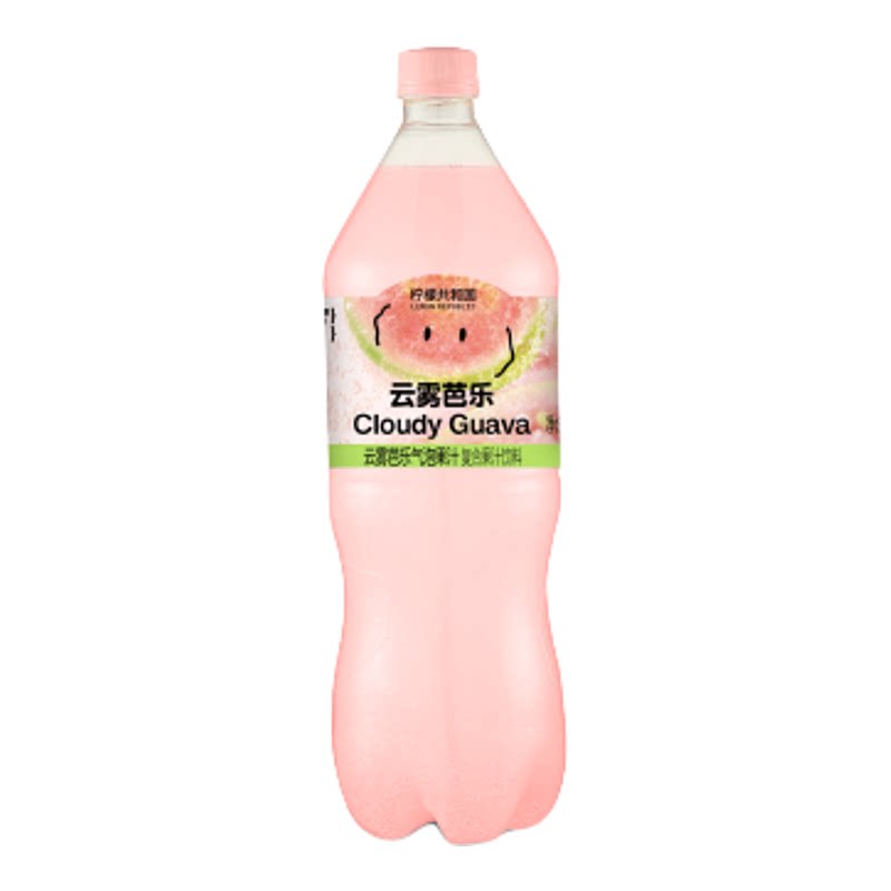 【柠檬共和国】云雾柠檬芭乐气泡水果汁1.25L大瓶装解腻休闲饮品