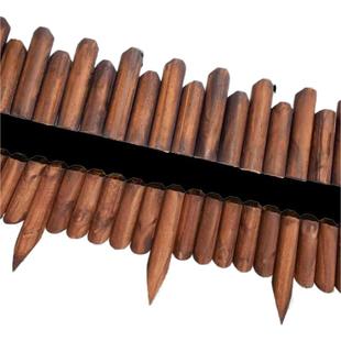 防腐木栅栏围栏户外庭院插地小篱笆室内阳台装饰木桩围墙花坛护栏