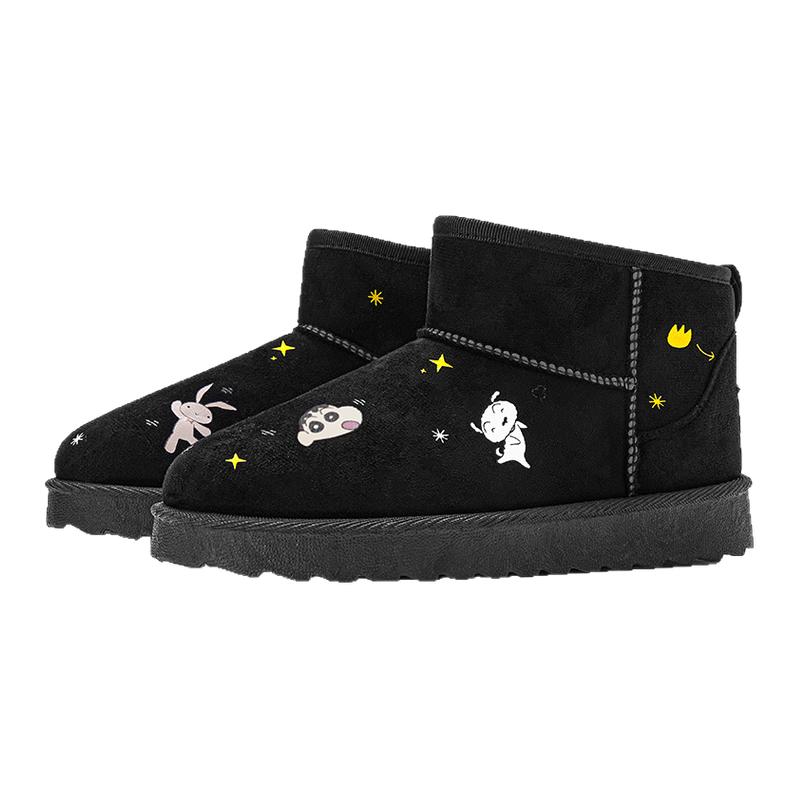 蜡笔小新保暖加绒雪地靴情侣靴子