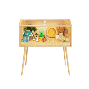 仓鼠笼子实木饲养箱用品窝造景专用金丝熊大豪华别墅躲避屋保温箱