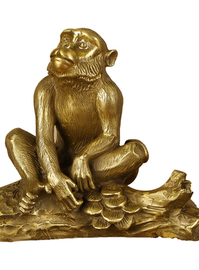纯铜金猴摆件十二生肖猴招财猴子