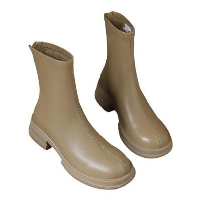 达芙妮法式粗跟瘦瘦靴