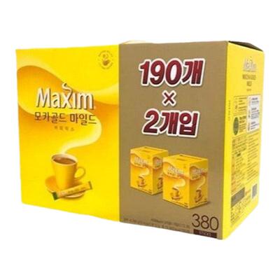 韩国直邮Maxim麦馨黄金摩卡拿铁咖啡浓郁香醇香气四溢190袋*2盒