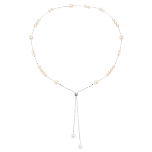 亮熙莫奈花园系列满天星抽拉珍珠项链一款多戴毛衣链长绳项链