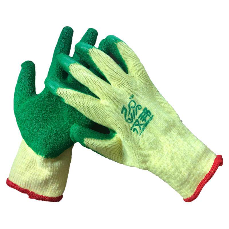 劳保涂胶手套  透气耐磨耐用手套  挂胶浸胶作业手套男女工地手套