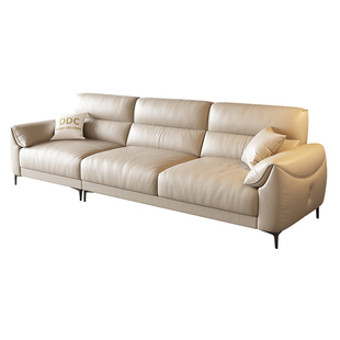 政府补贴DDC意式极简全真皮高脚沙发小户型客厅2025新款头层牛皮