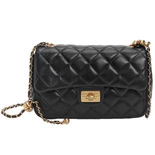 【新年礼物】百丽包包女新款羊皮通勤斜挎菱格红色新娘婚包X6916B