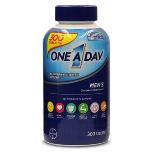 现货美国 Bayer拜耳One A Day男性复合维生素复合多矿物质 300粒