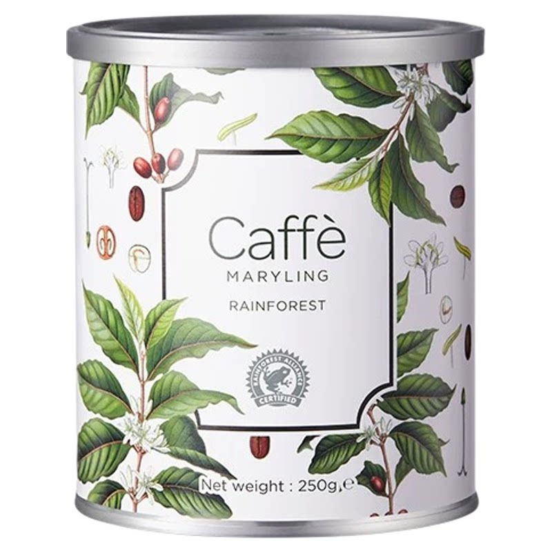 caffemaryling玛俪琳 意大利原罐进口精品咖啡豆 雨林咖啡豆250g