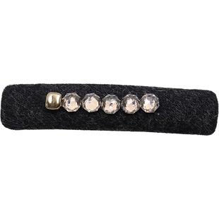 复古水钻珍珠毛呢前额侧边刘海发夹冬季边夹高级感BB夹2026新款女