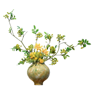 新中式景德镇陶瓷釉色花瓶艺术插花客厅玄关酒店家居装饰宋韵摆件