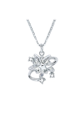 周六福星星项链女S925银链坠轻奢小众送女友圣诞礼物