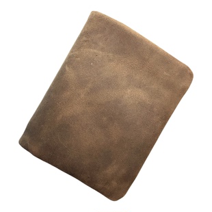 头层牛皮手工小钱包男女复古软真皮短款零钱卡包疯马皮学生无logo