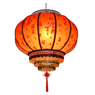 2026新款电池大红灯笼免插电户外别墅大门口阳台庭院乔迁福字宫灯