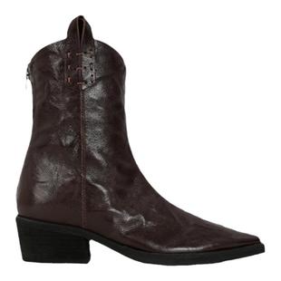 皱皱真皮靴子短靴街头女鞋2025新款厚底英伦风机车中筒增高马丁靴