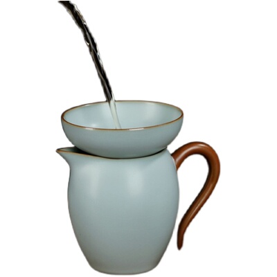 青澹汝窑茶具配件景德镇手工陶瓷