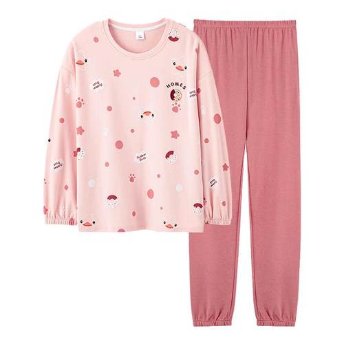 睡衣女秋季长袖纯棉紧口套装2025年新款春秋款甜美100%全棉家居服