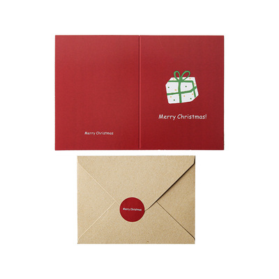 高级感新款圣诞节贺卡信封套装