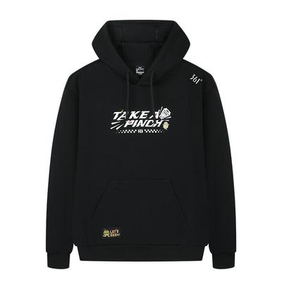 361小刘鸭联名运动卫衣男2025秋季新款连帽套头卫衣宽松休闲上衣