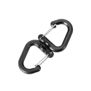 小岛屿山双头旋转挂钩塑钢弹力背包挂扣塑料挂钩钥匙扣具DIY配件