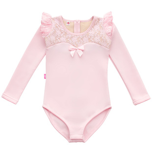 女童冬装加绒加厚舞蹈服练功服少儿分体芭蕾舞裙体操服考级服1369