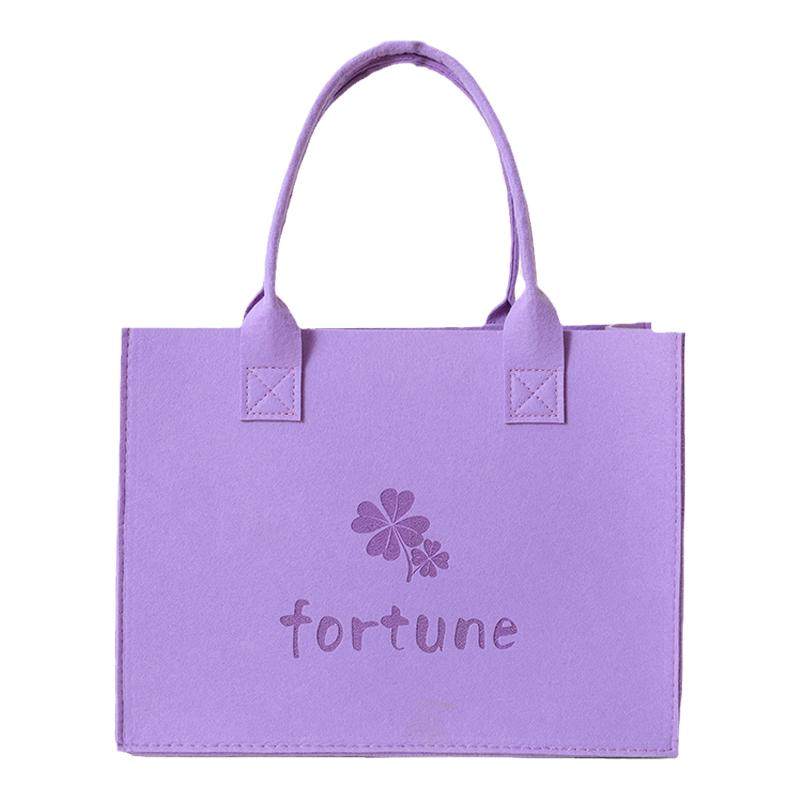 毛毡手提袋定制印刷logo图公通用款女包